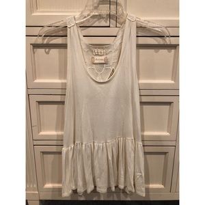 Flowy tank top with lace back